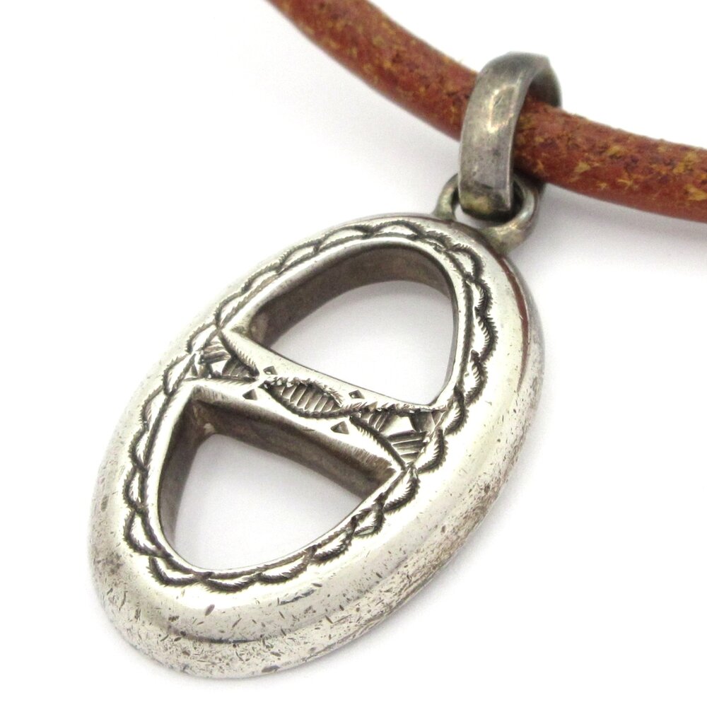 Hermès Tuareg Choker Silver Brown Leather